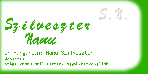 szilveszter nanu business card